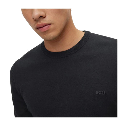 BOSS Pullover Maglia Uomo con ricamo in tono colore Black A24 - BOSS50476364 - 001 - M - Francavilla Moda